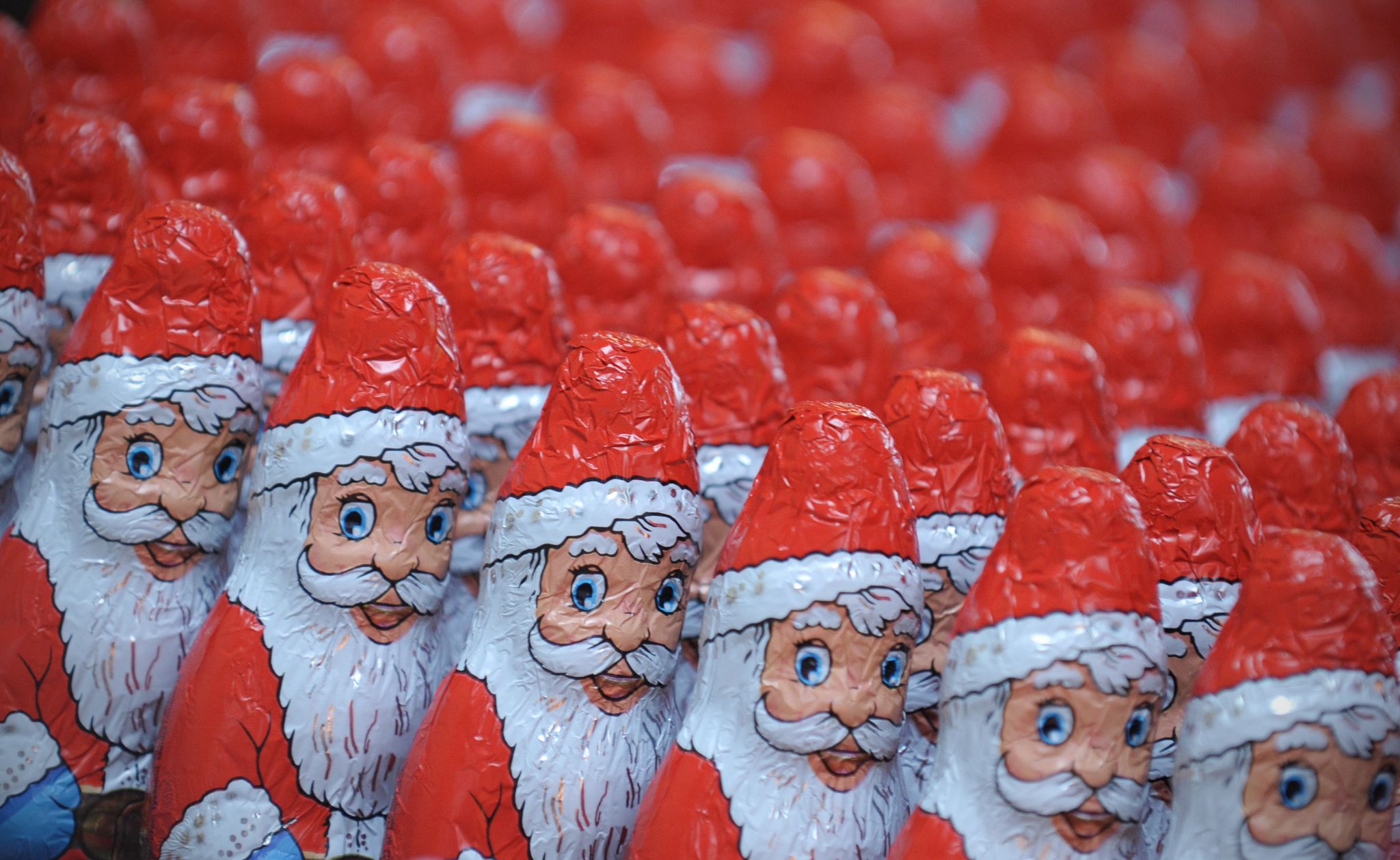 In Deutschland wurden in diesem Jahr etwa 164 Millionen Schokoladen-Nikoläuse und -Weihnachtsmänner hergestellt.