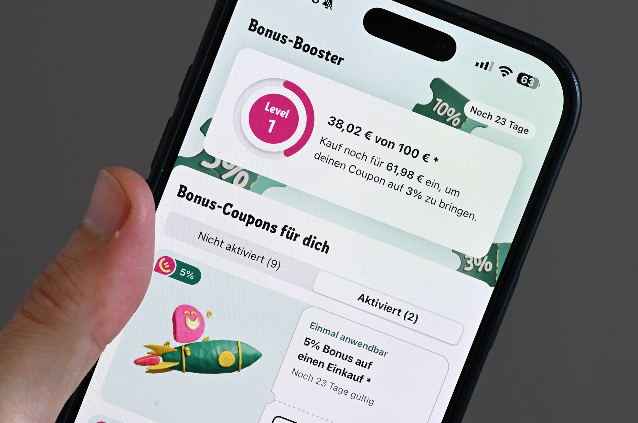 In den Apps von Rewe und Penny wurden die Schwellenwerte für Rabatte angepasst.