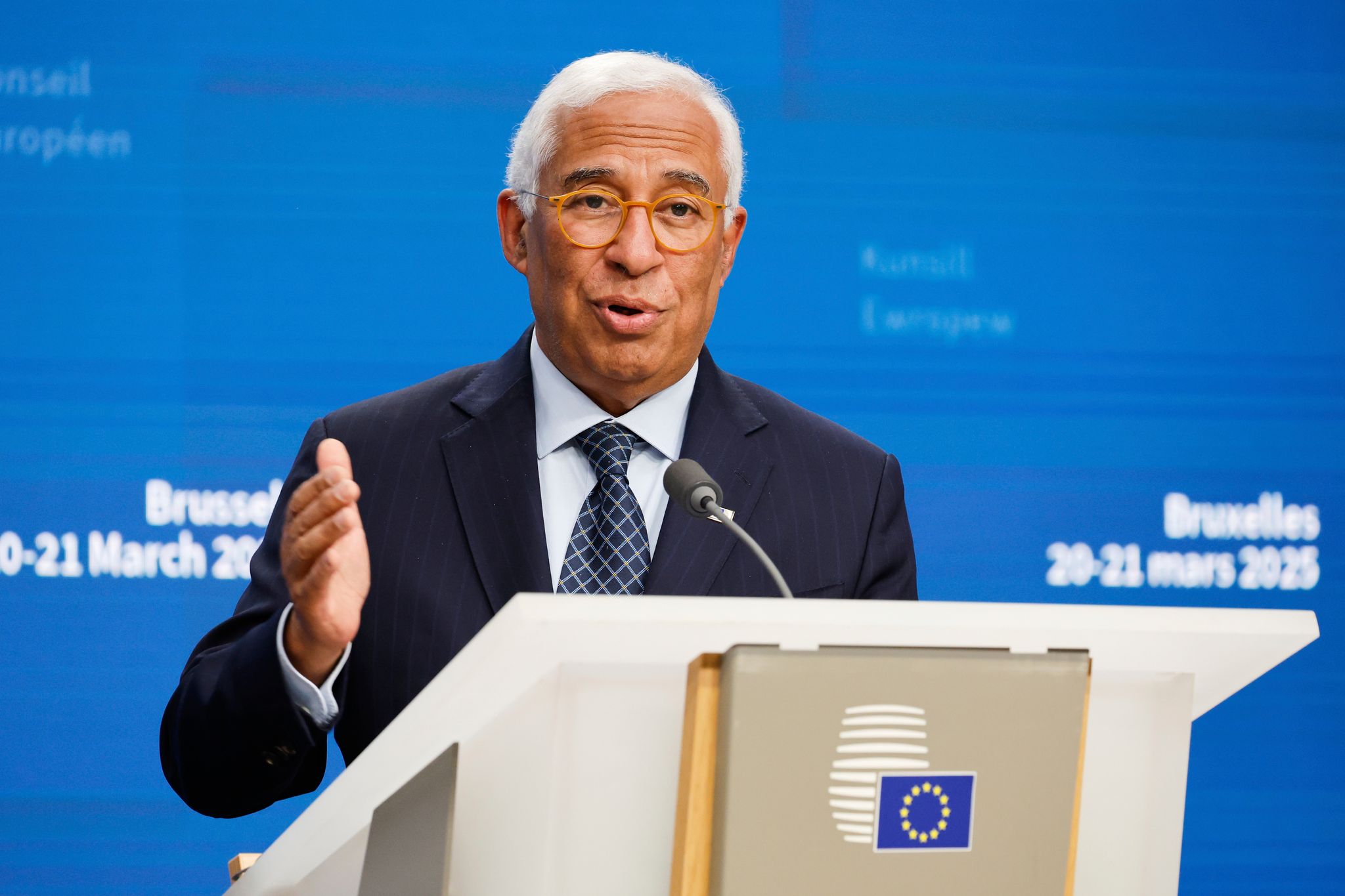 Fordert in Reaktion auf die Politik von Trump Tempo bei Freihandelsverhandlungen mit anderen Partnern: EU-Ratspräsident António Costa. (Archivbild)