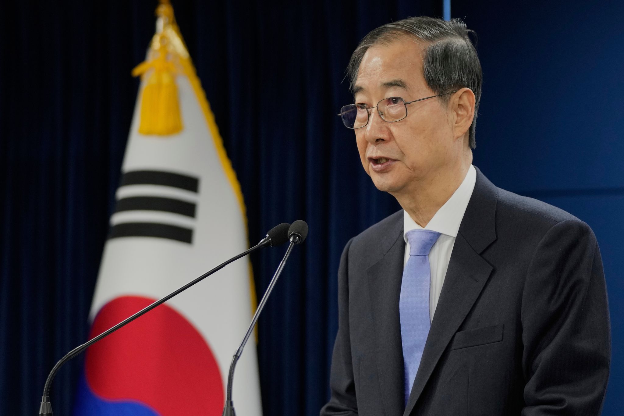Übergangspräsident Han Duck Soo sieht sein Heimatland Südkorea in historischer Schuld gegenüber den USA. (Archivbild)