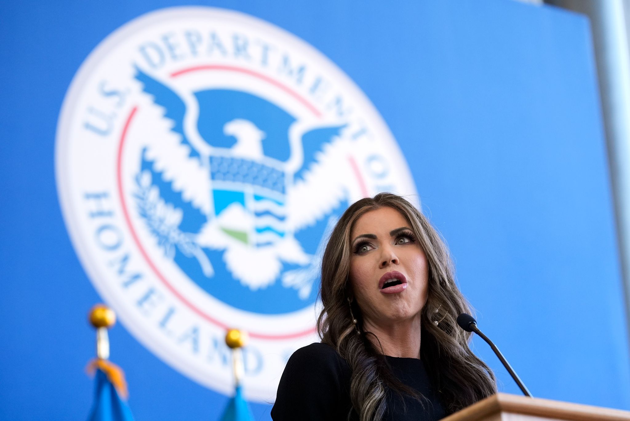 US-Heimatschutzministerin Noem wirbt für «Selbstabschiebung». (Archivbild)