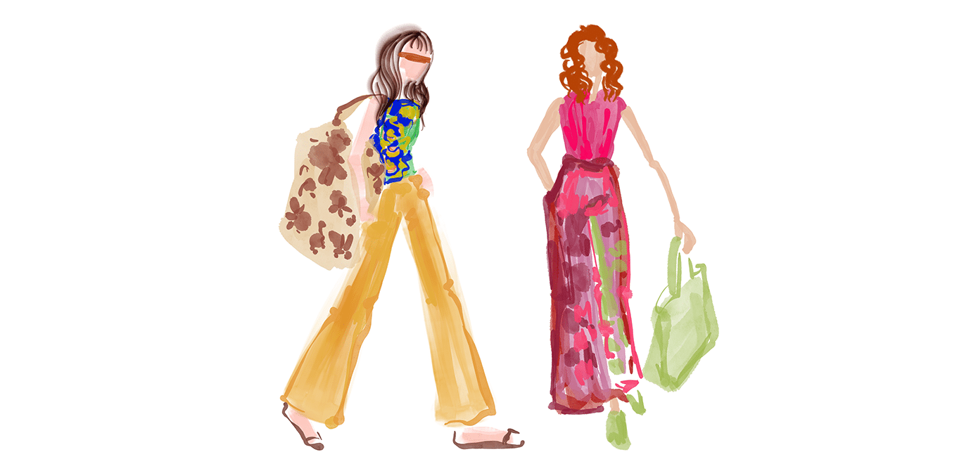 Foto: Iryna Shpileva/iStock Frauen gezeichnet beim Shoppen