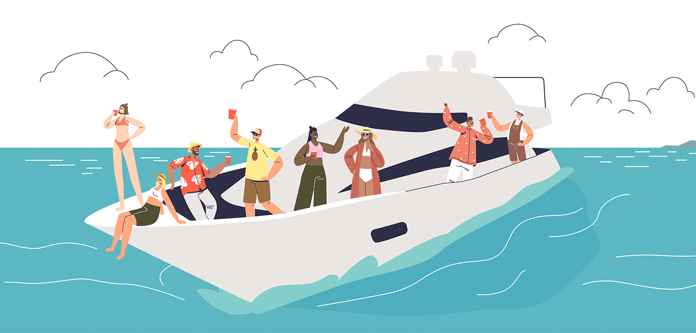 Foto: zuperia/iStock Boot mit Menschen gemalt