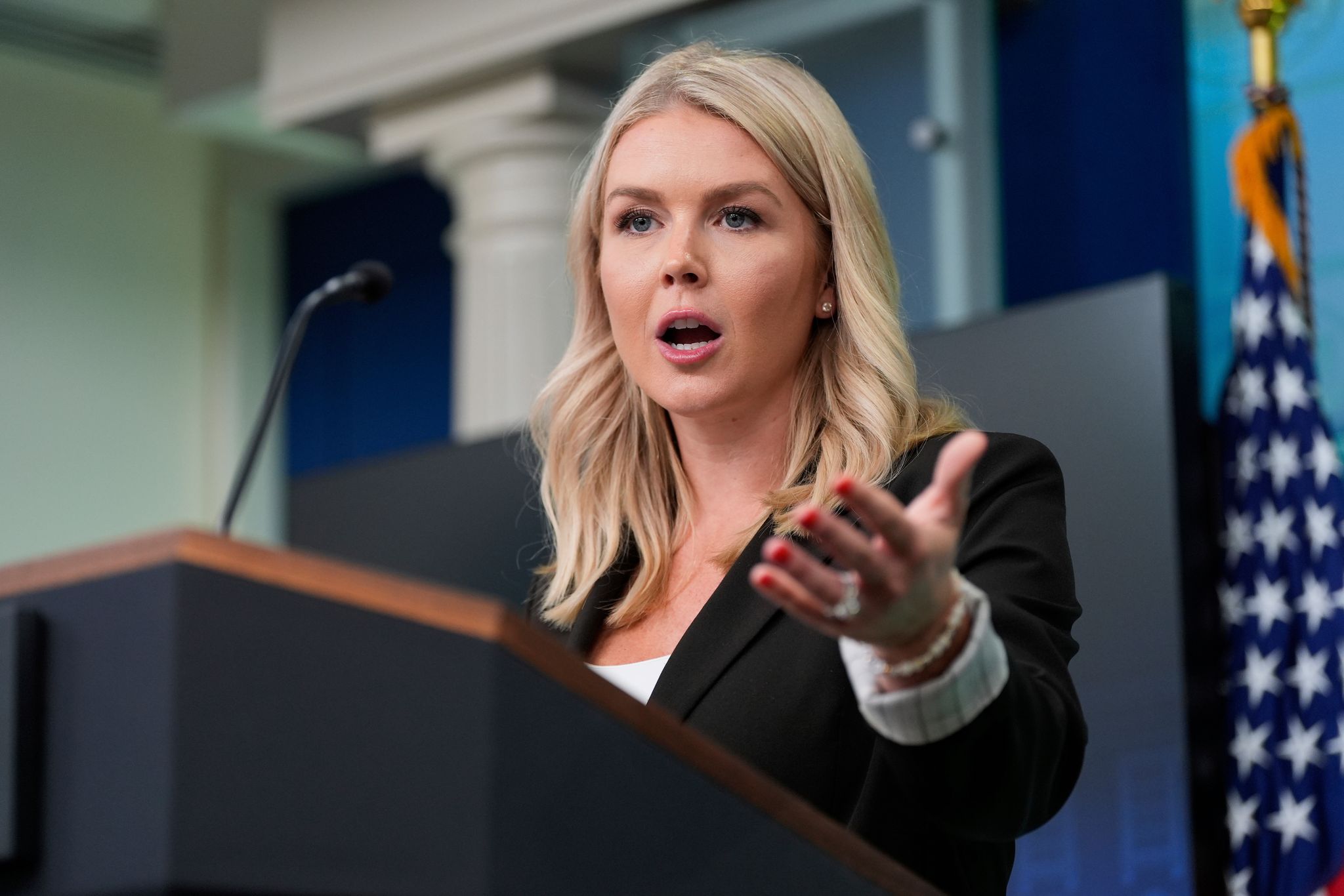 Die Pressesprecherin des Weißen Hauses, Karoline Leavitt. (Archivfoto)