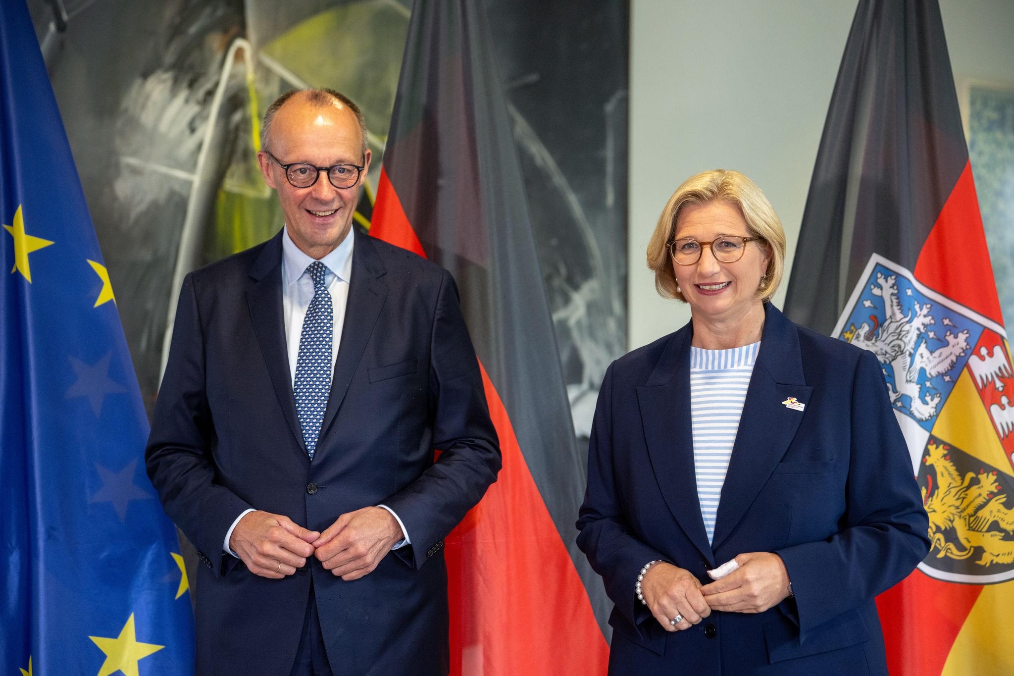 Merz kam zum Antrittsbesuch ins Saarland