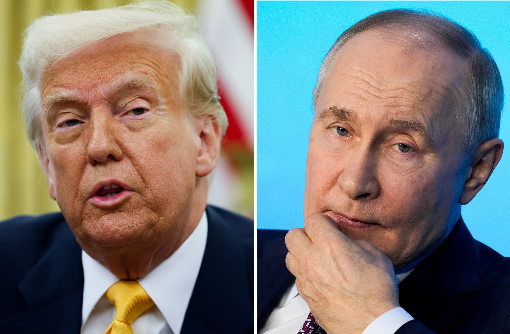 US-Präsident Trump wird sich nach eigenen Angaben am Freitag mit dem russischen Präsidenten Wladimir Putin treffen. (Archivbild)