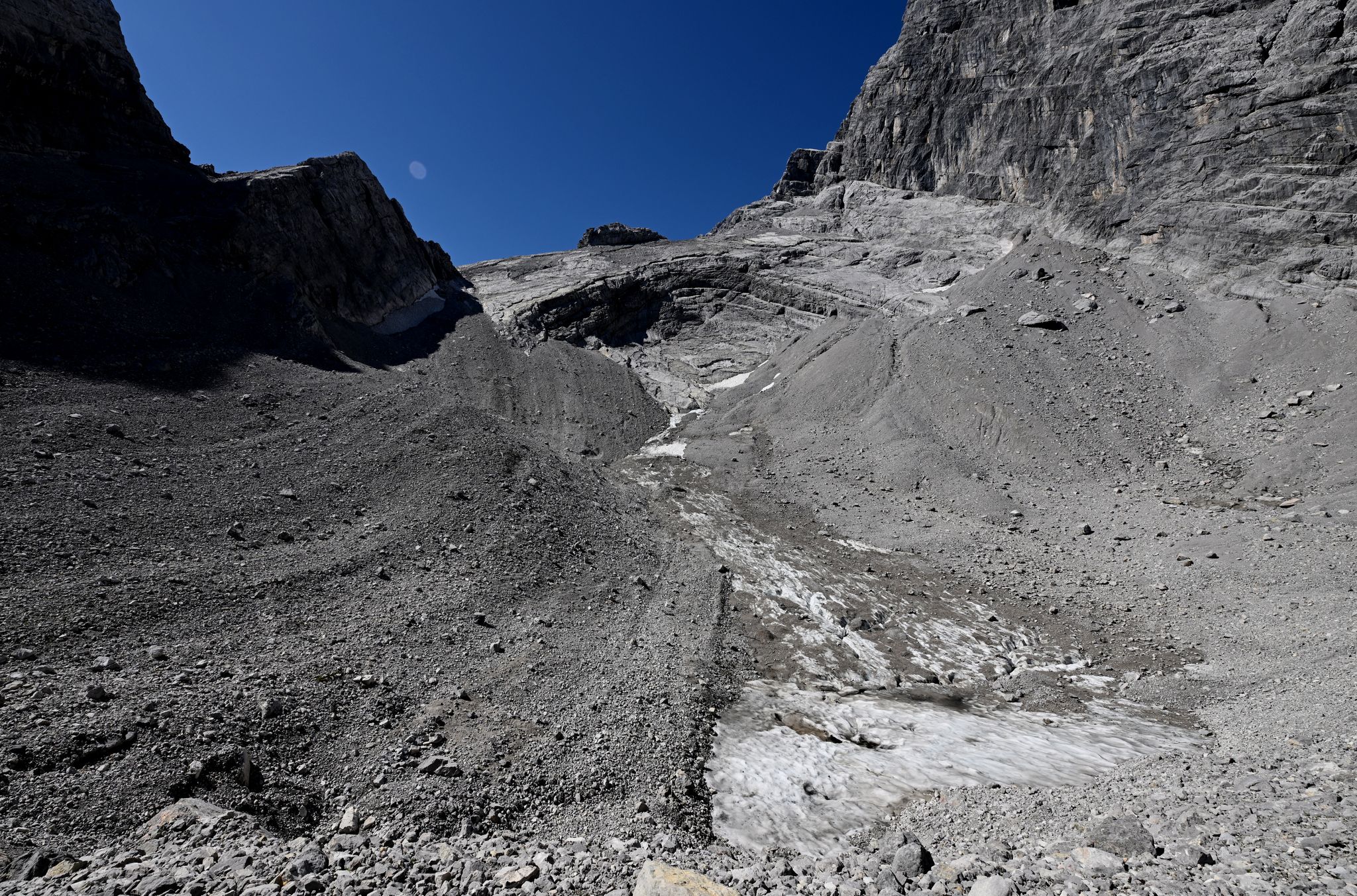 Was vom Watzmanngletscher übrig ist im Jahr 2025.
