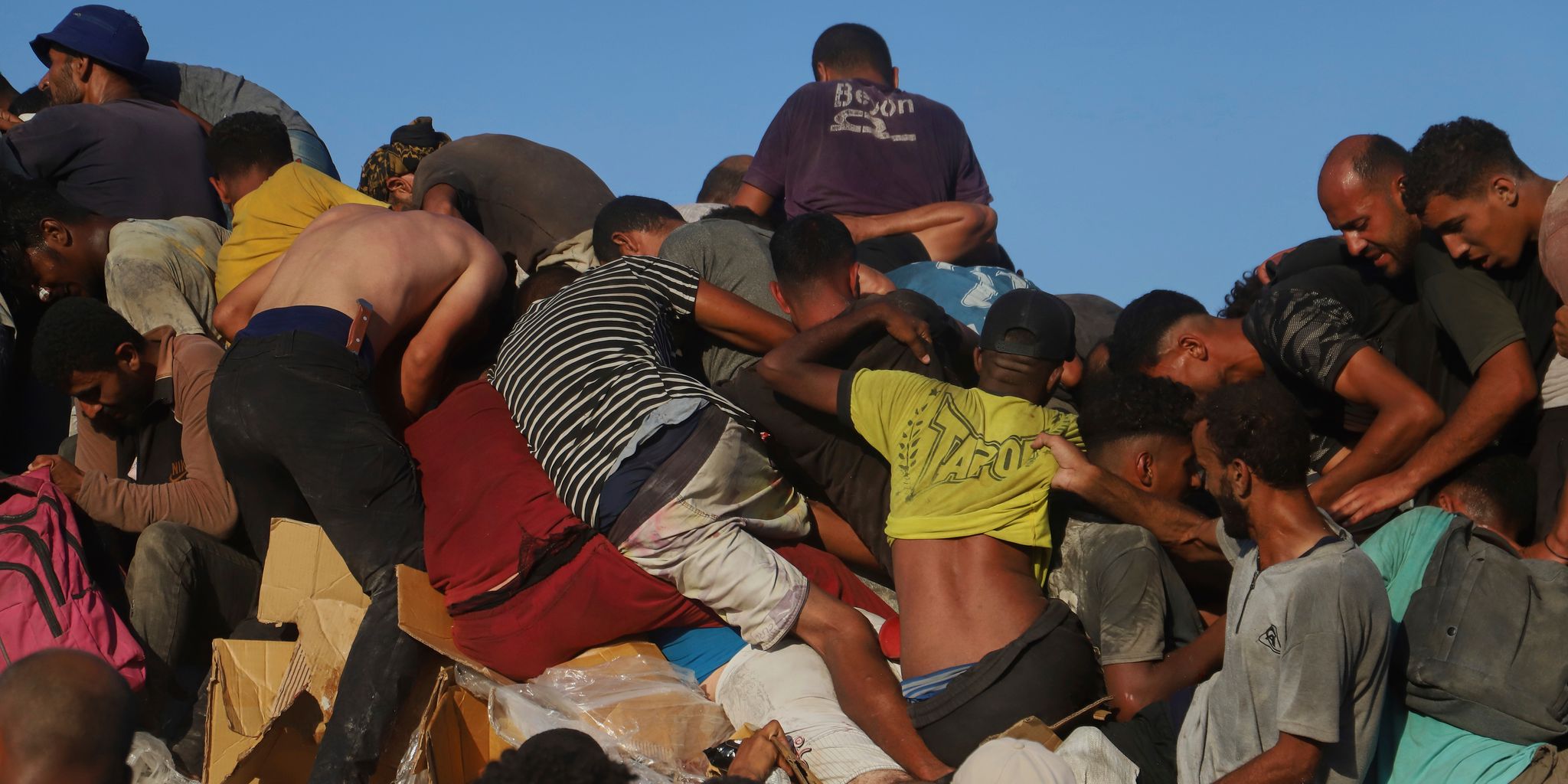 Nach UN-Angaben wird ein Großteil der Hilfsgüter in Gaza geplündert.