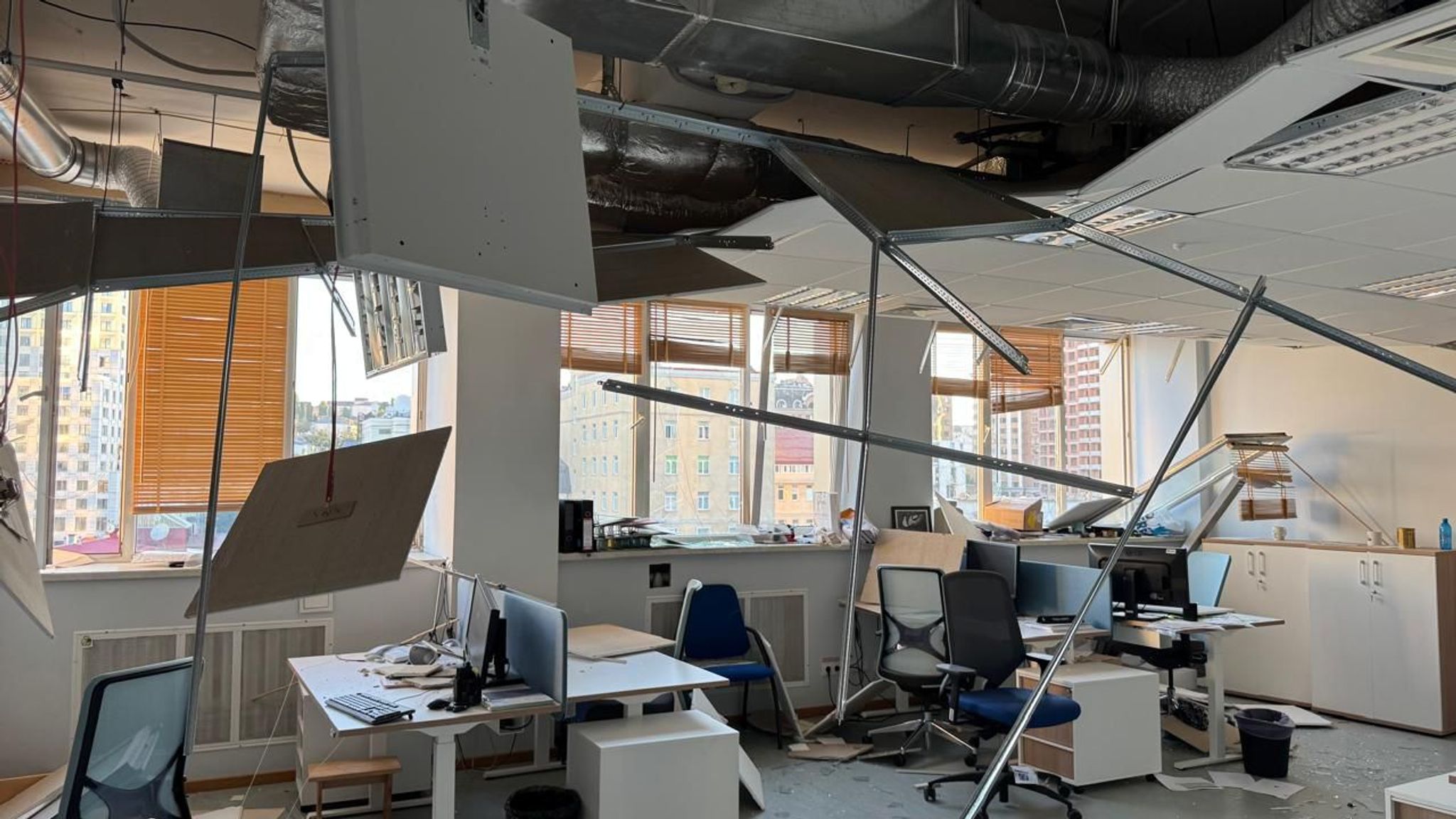 Büroräume der EU-Vertretung in Kiew wurden durch den russischen Angriff schwer beschädigt. (Archivbild)