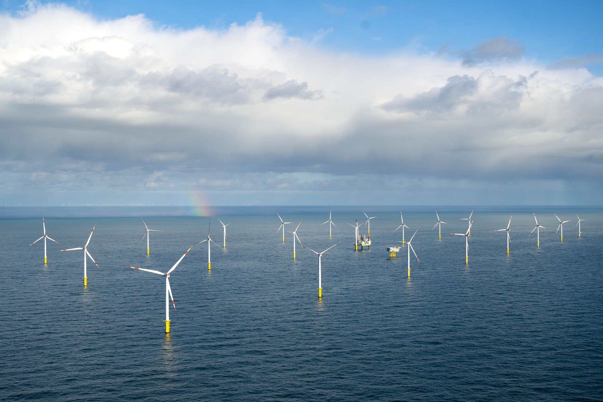 Der Offshore-Windpark Riffgat rund 15 Kilometer nördlich der Insel Borkum.