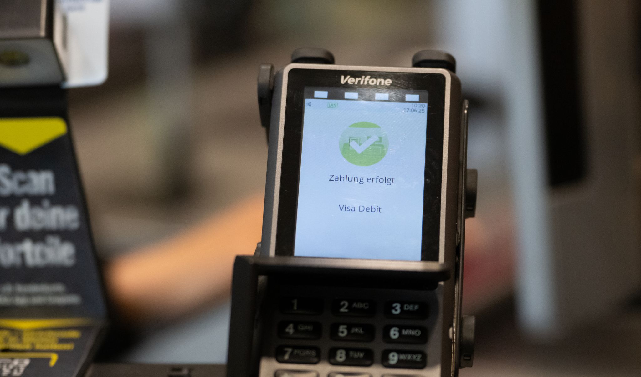 Ein Zahlungsterminal im Supermarkt. (Symbolbild)