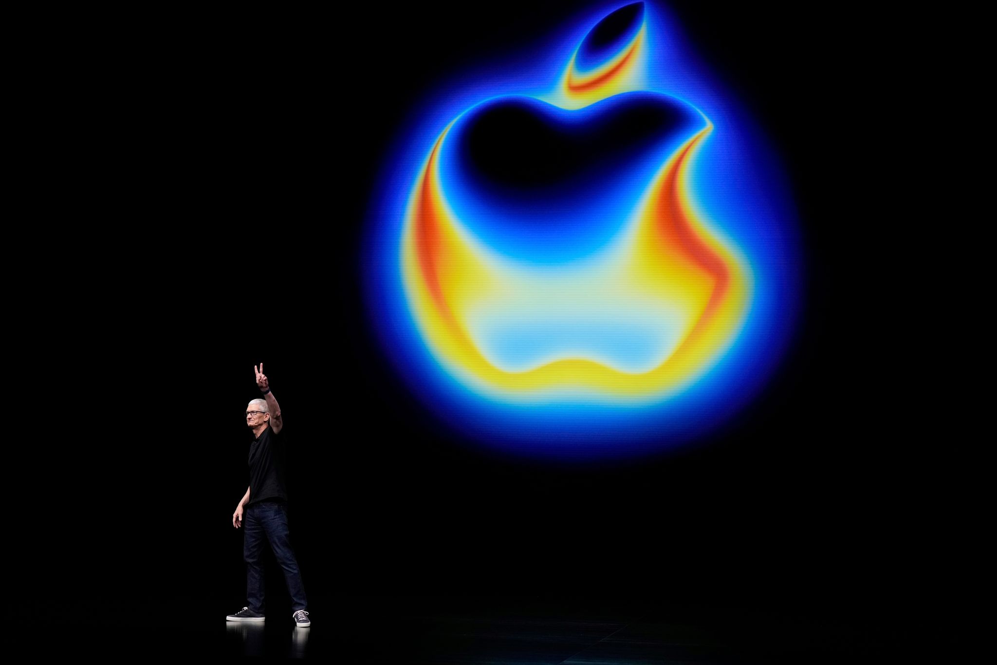 Apple-Chef Tim Cook leitete das iPhone-Event des Konzerns ein.