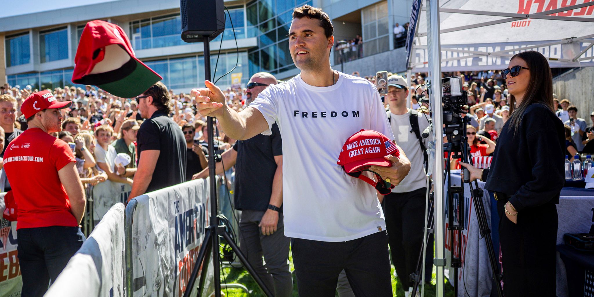 Charlie Kirk war am Mittwoch bei einer Veranstaltung erschossen worden, bei der er mit Studenten politische und gesellschaftliche Themen debattieren wollte.