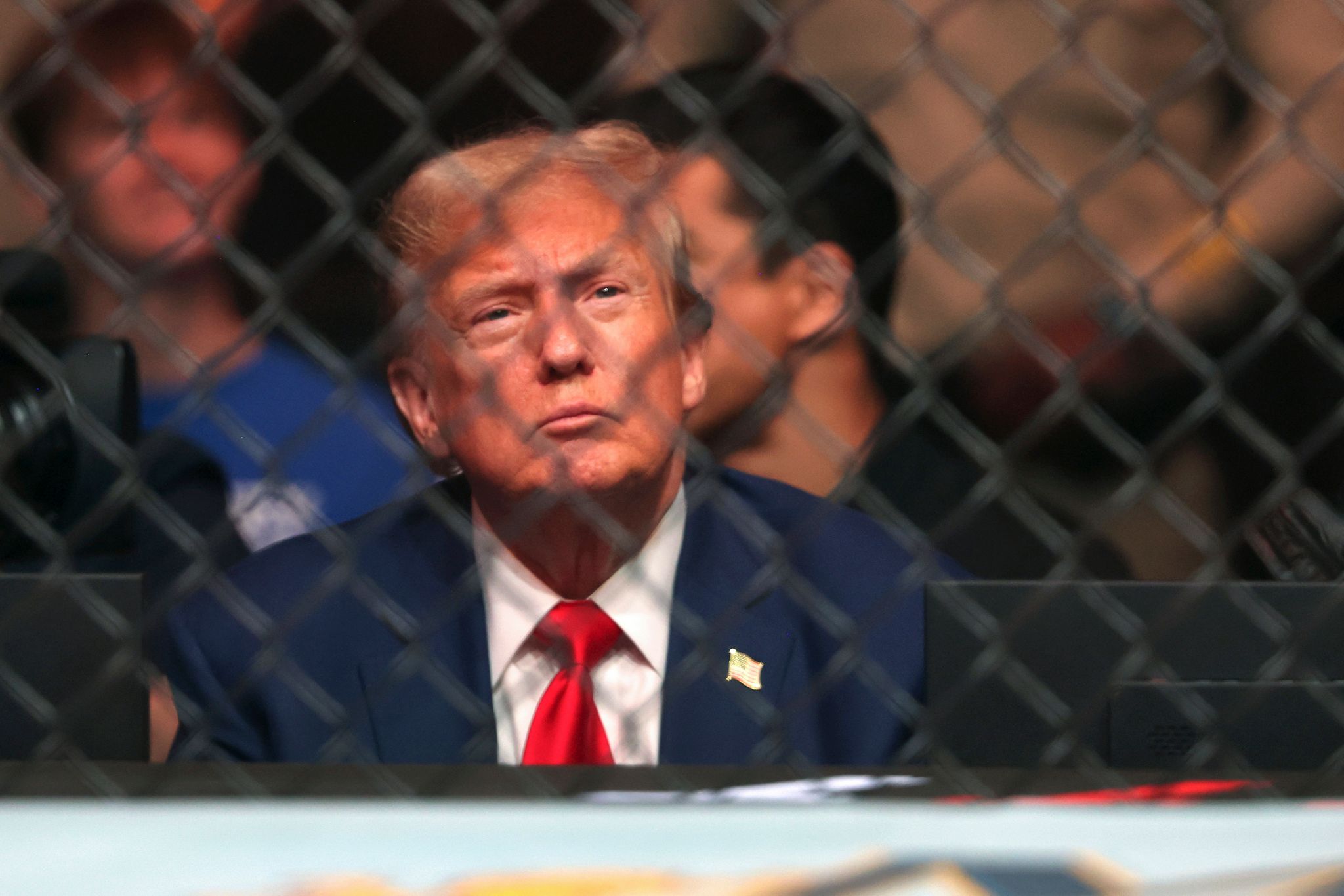 Trump gilt als Fan der Kampfsport-Liga UFC und saß mehrfach selbst im Publikum. (Archivbild)