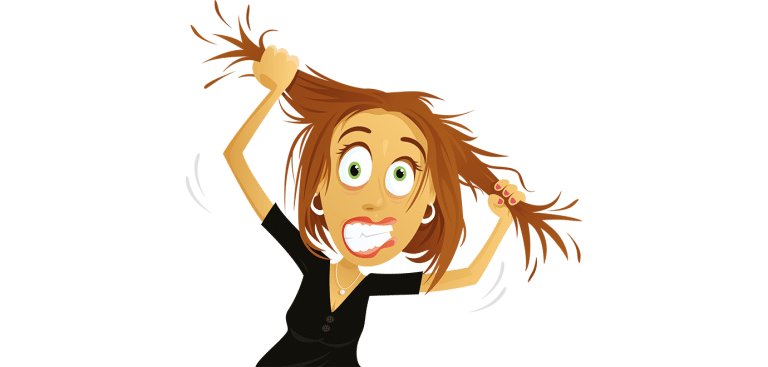 Foto: mergez/iStock Frau, die sich die Haare rauft Comic