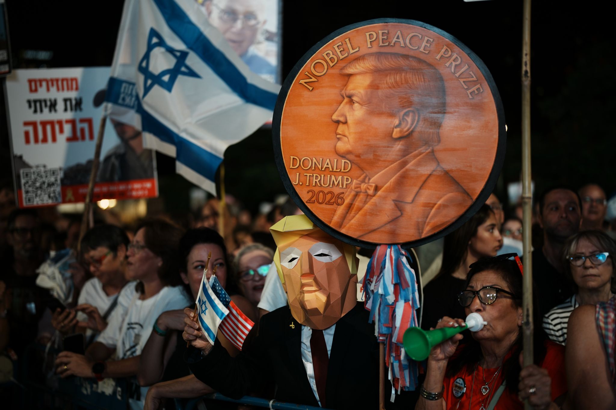 Bei der Kundgebung in Tel Aviv waren «Danke Trump»-Sprechchöre zu hören.