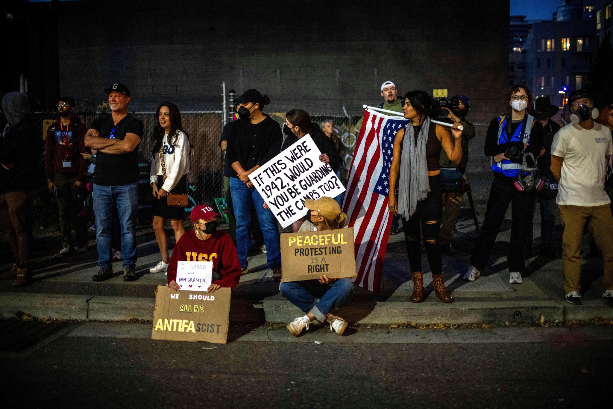 In Portland gibt es Proteste vor einer Einrichtung der Einwanderungsbehörde ICE. (Archivbild)