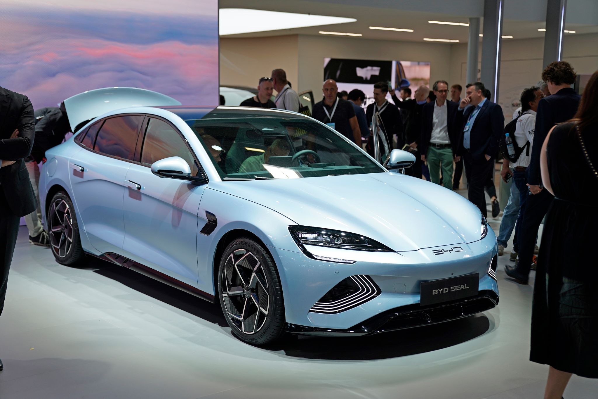 Ein BYD-Fahrzeug bei der Auto- und Verkehrsmesse IAA in der Messe München im September vergangenen Jahres.